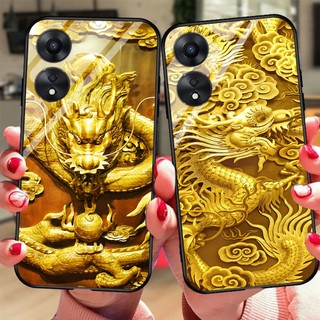 Ốp điện thoại mặt kính oppo a78 5g / oppo a58 5g rồng phượng ngựa đẹp