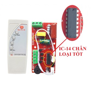 Bộ mạch và điều khiển từ xa cho quạt INVERTECH LOẠI TỐT NHẤT CHÍNH HÃNG có cầu chì IC 14 CHÂN XỊN