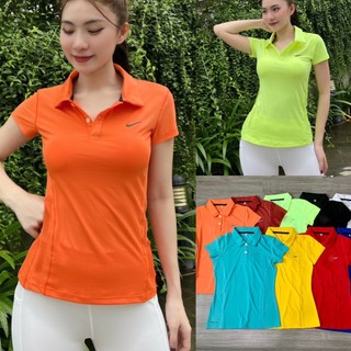 Áo Thun Thể Thao Nữ Cổ Trụ NK02 Vải Thun Lạnh Co Giãn Tốt Tập Gym, Tennis, Golf, Cầu Lông
