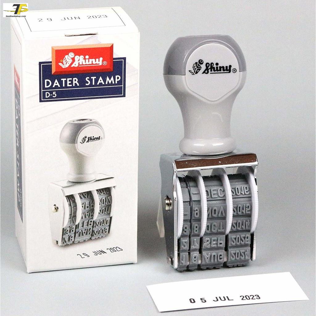 Dấu ngày tháng năm Tiếng Anh xoay chỉnh Shiny D5 3mm