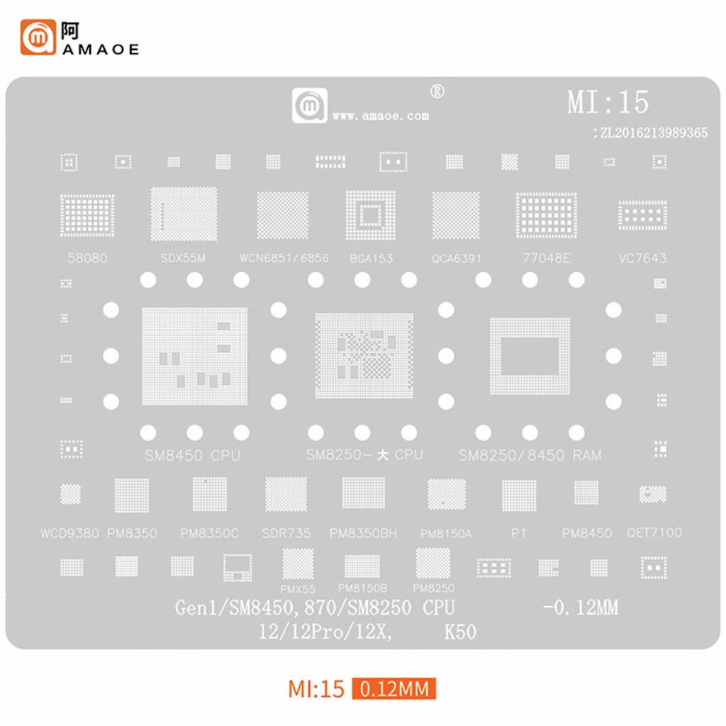 Vỉ làm chân IC Mi:10 đến Mi:19 AMAOE XIAOM l
