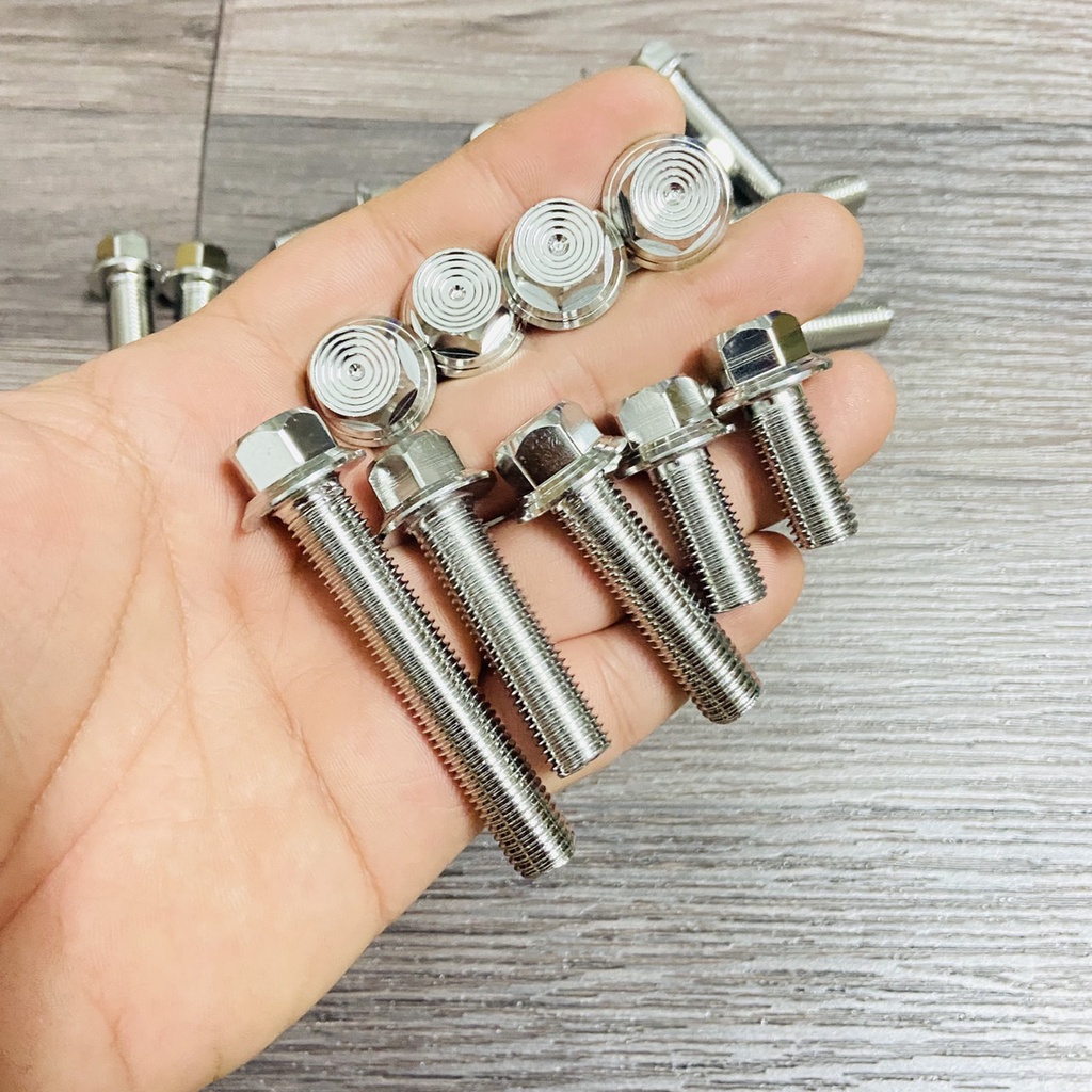 Ốc Inox Đầu Trụ Mẫu Thái - Size 10ly Dùng Trang Trí Xe Máy