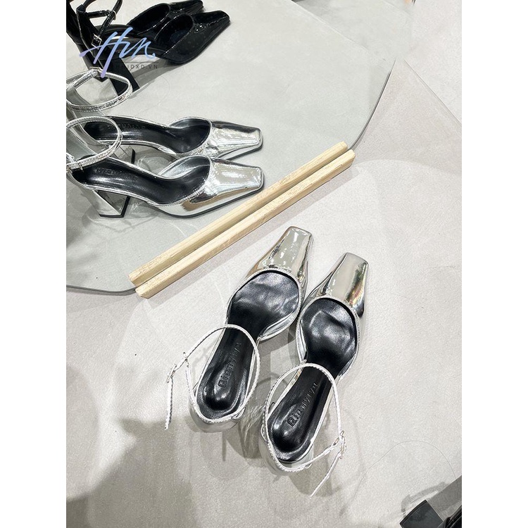 Giày Cao Gót Màu Bạc Phong Cách Mới Mùa Hè 2023 Cho Nữ