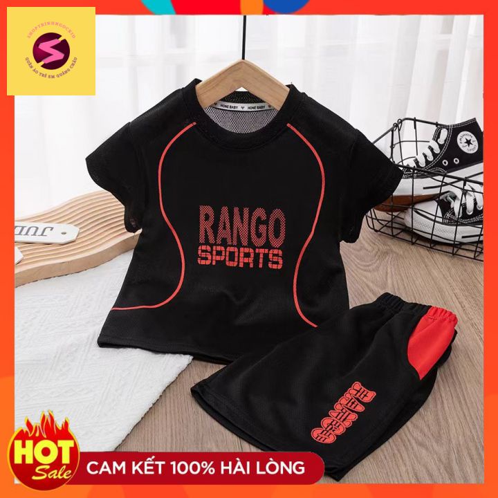 Bộ thể thao thông hơi quảng châu có túi quần bé trai bé gái siêu thoáng mát từ 9 tới 45kg