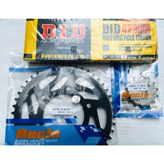 (Ex155 - Thông số zin) Trọn bộ nhông dĩa Recto chính hãng ThaiLand và sên DID 10ly 428HD của Nhật cho xe Exciter 155