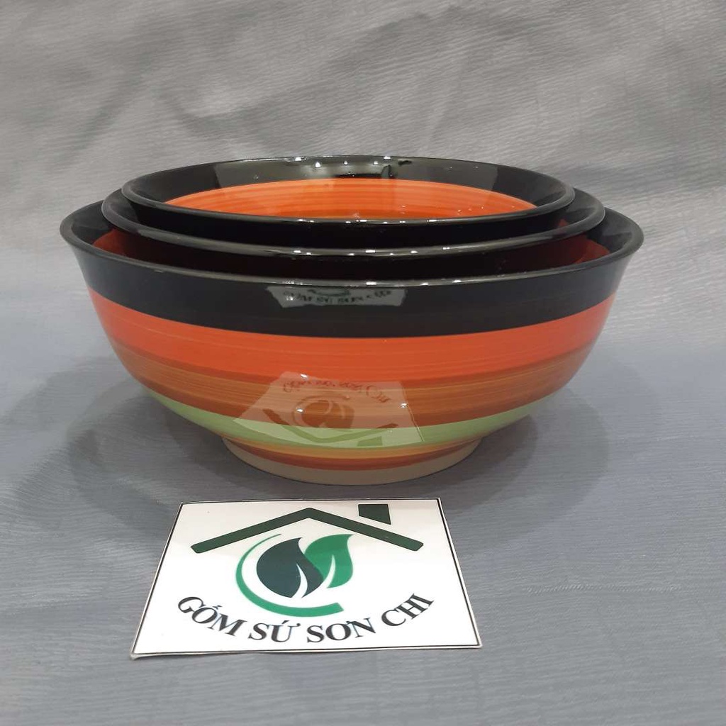 Tô loe gốm sứ cầu vòng ăn cơm, canh, soup