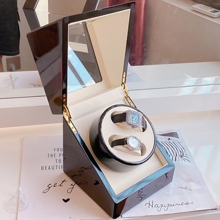 Hộp Đựng Đồng Hồ Cơ 2 Xoay Da Giá Rẻ Lót Đen Lắc Automatic Tự Động Cao Cấp