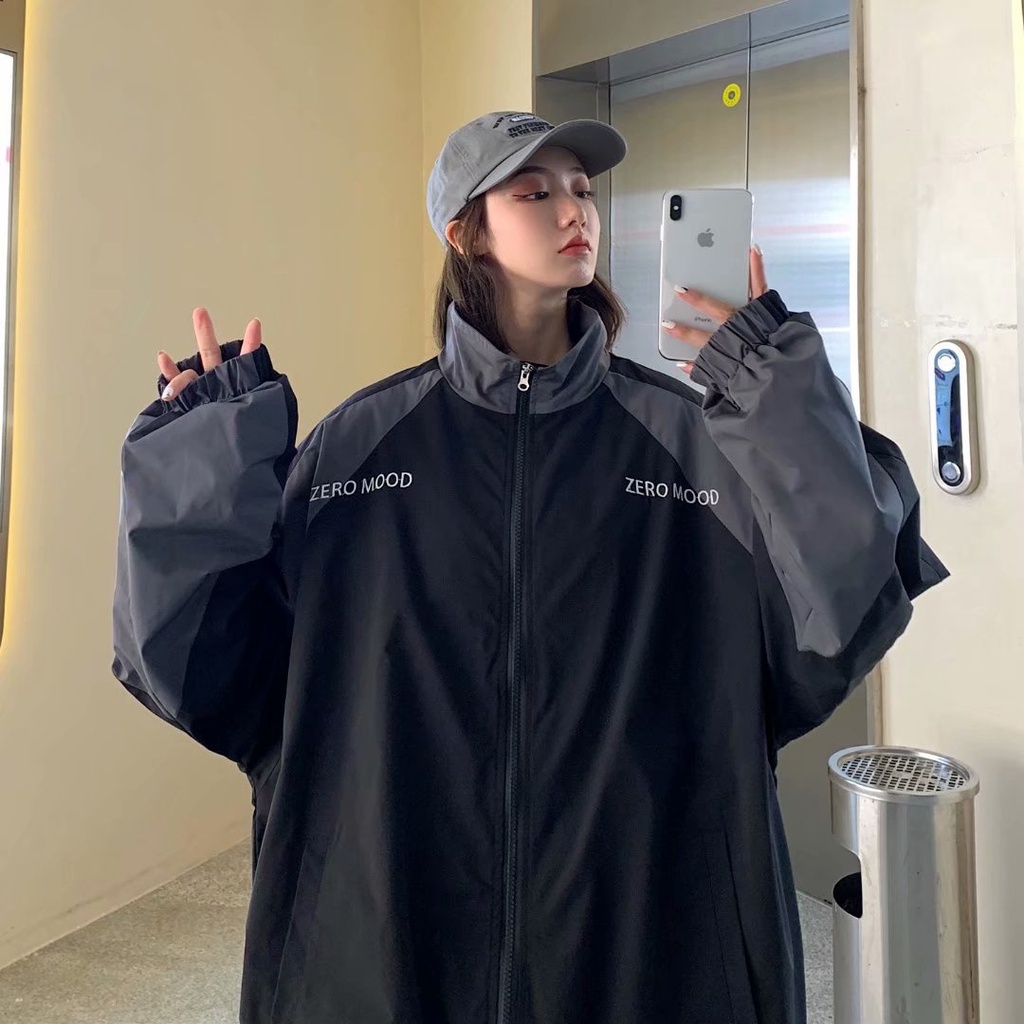 Áo Khoác Dù 2 Lớp BN FASHION Áo Khoác Nhẹ Phong Cách Hoàn Quốc Nam Nữ Mặt Được Áo Thiêu Chữ RESUAPR Có Dây Kéo Túi .