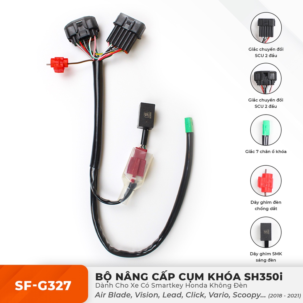 Bộ nâng cấp cụm khoá SH350i DÀNH CHO XE CÓ SMARTKEY HONDA KHÔNG ĐÈN 2018 - 2022 TRỞ LÊN