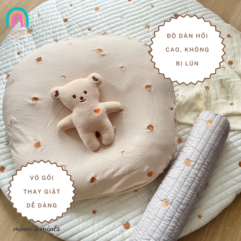Gối chống trào Moon&mints cao cấp cho bé