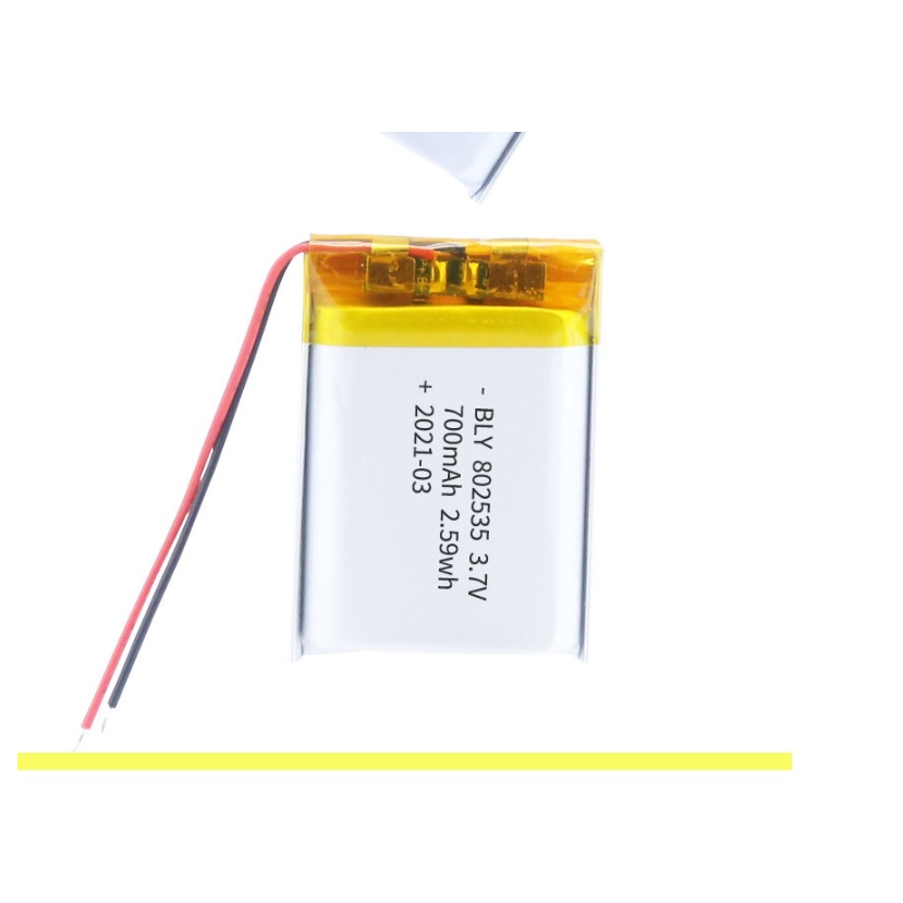 Pin sạc Lithium LiPo 1s 3.7v 700mah 802535 Tai Nghe Loa Mp3 MP4 MP5 GPS PSP Bluetooth Mới 100%