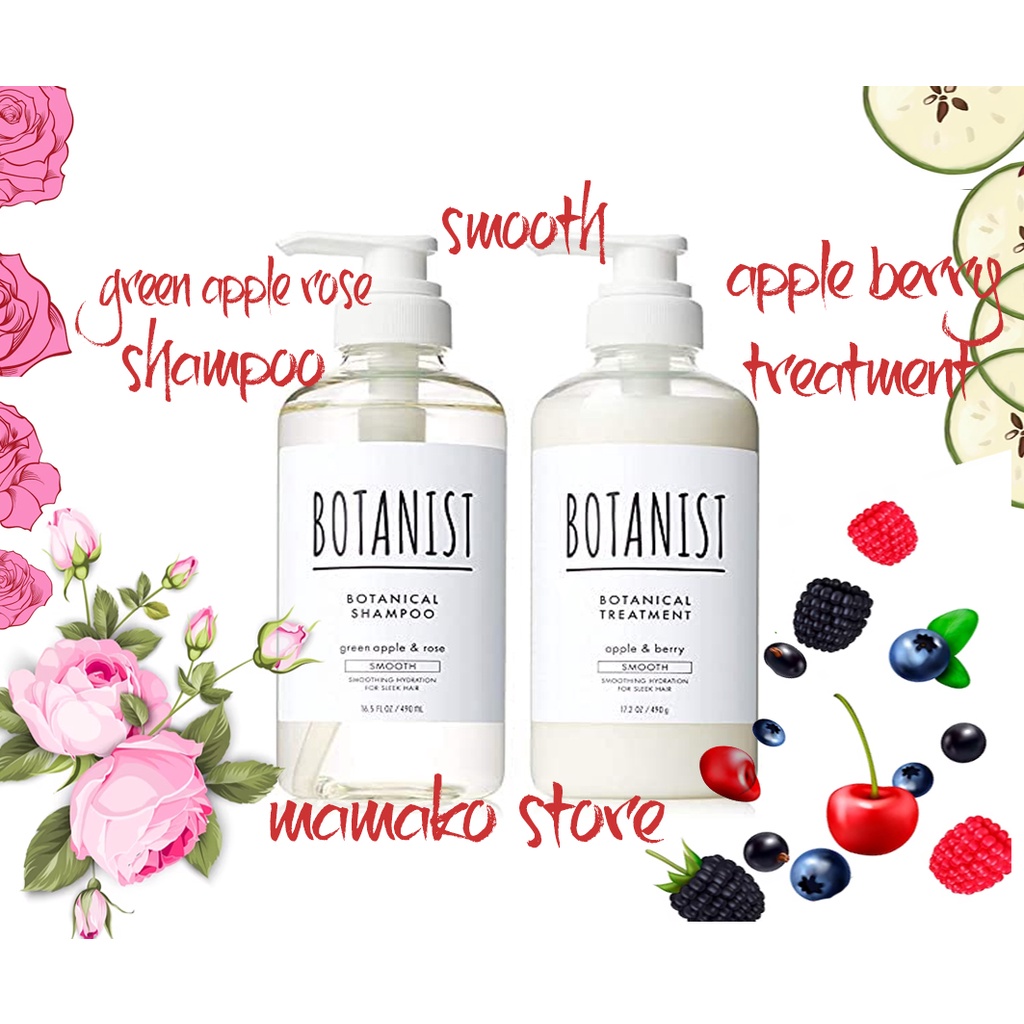 ( dòng SMOOTH) Dầu gội botanist botanical gội Green Apple & rose/ Xã Apple &berry/ã white tea & geranium