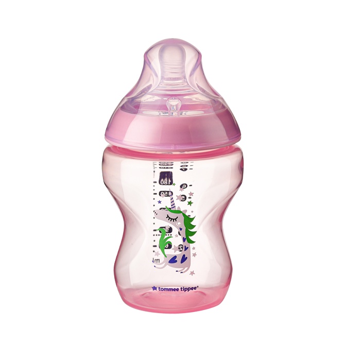 Bình sữa PP Hoạ Tiết Ty Siêu Mềm Tự Nhiên Tommee Tippee Closer to Nature 150ml, 260ml, 340ml, Cho Bé Từ Sơ Sinh