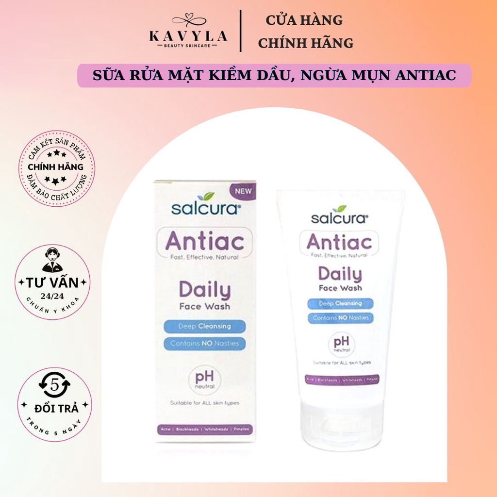 Sữa Rửa Mặt ANTIAC DAILY FACE WASH 150ml Dành Cho Da Dầu, Da Mụn