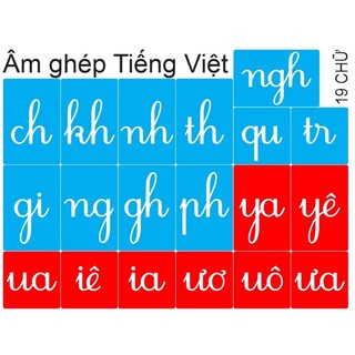 Bộ chữ nhám âm ghép tiếng việt