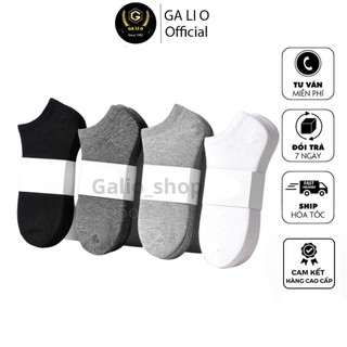 Tất ngắn Nam Nữ, Vớ thấp cổ 4 màu trơn chống hôi chân nam nữ đều đi được có sẵn