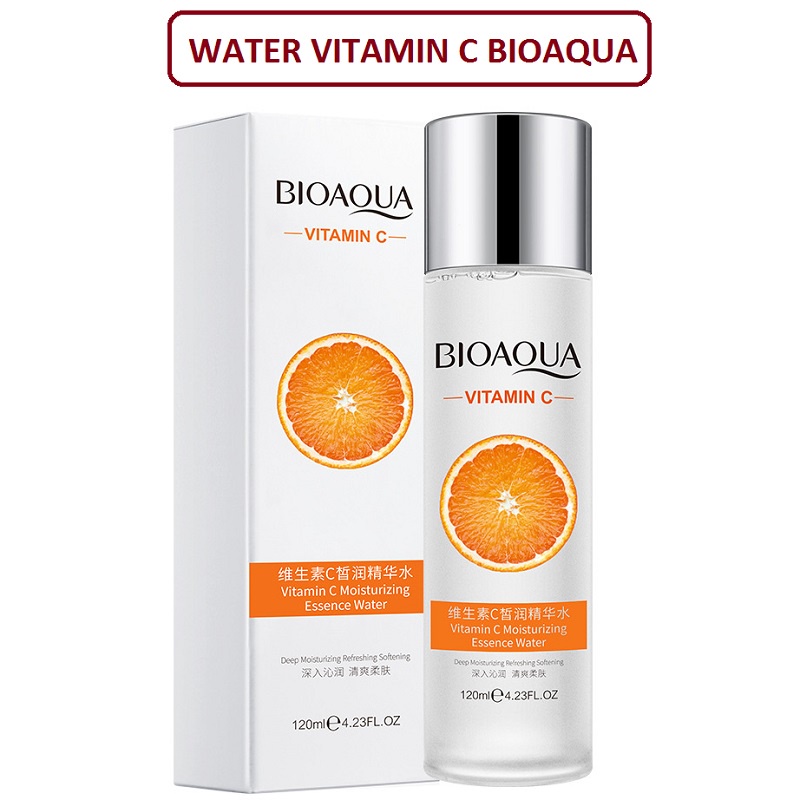 Nước cân bằng da Water Vitamin C Bioaqua giúp dưỡng ẩm, cấp nước cho da, se khít lỗ chân lông 120ml