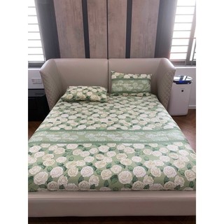 GA GỐI COTTON 100% - hoa nhí vintage - bộ ga giường + 2 vỏ gối nằm
