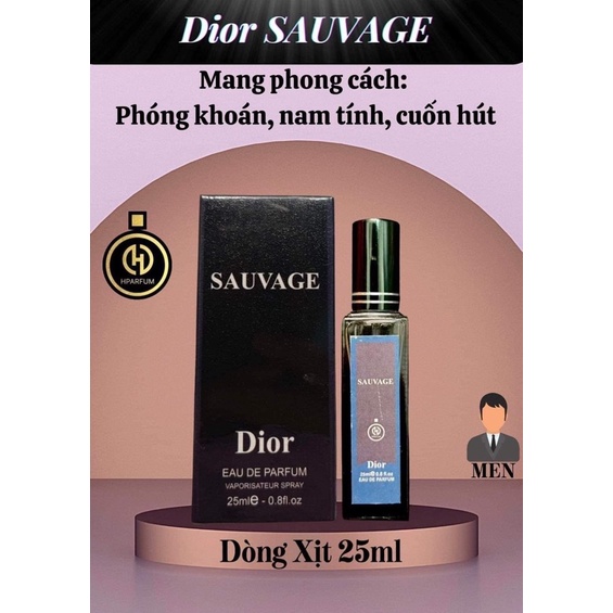 Nước Hoa Nam Dior Sauvage 25ml thơm lâu