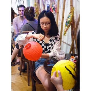 🏮 Đèn Lồng Giấy Trang Trí Trung Thu Size 20cm (9 màu như video) 🏮