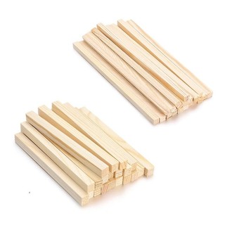 Bộ 10 thanh gỗ vuông cạnh 10mm dài 500mm làm mô hình, thủ công, đồ chơi, trang trí lồng chim