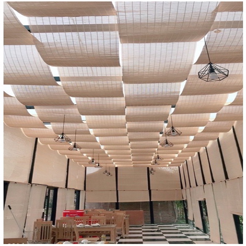 Mành tăm tre rèm trang trí thả trần la phông màu tự nhiên đủ kích thước theo yêu cầu khách sỉ lẻ ib tư vấn