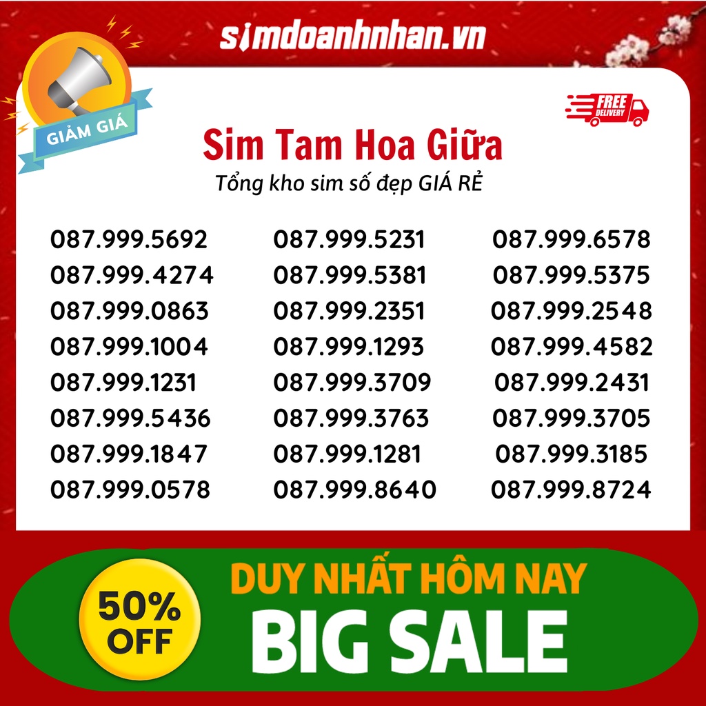 Sim 4G Vinaphone Lộc Phát D99V/1500 phút gọi nội mạng VNP, 1GB/ngày