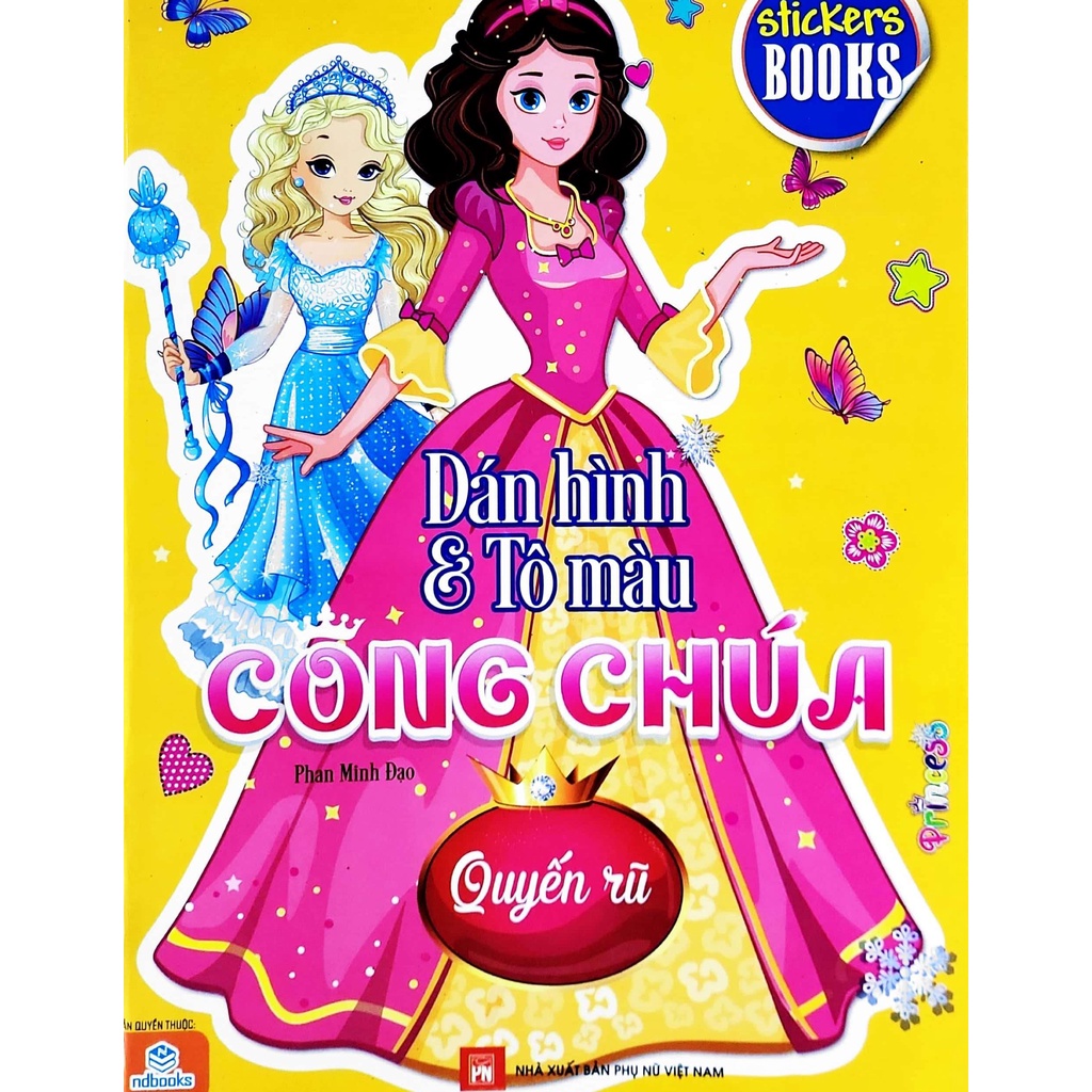 Sách - Dán hình và tô màu công chúa Quyến rũ - Phan Minh Đạo
