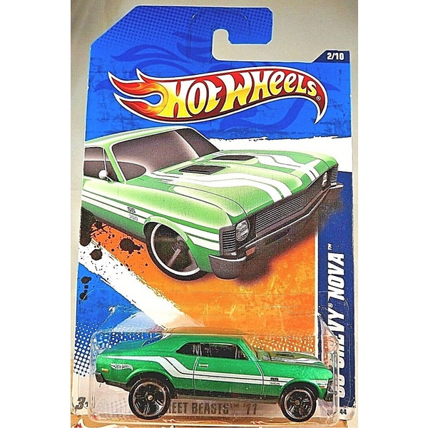 Mô hình xe thể thao cơ bắp muscle pony Hot Wheels 1968 '68 Chevy Nova