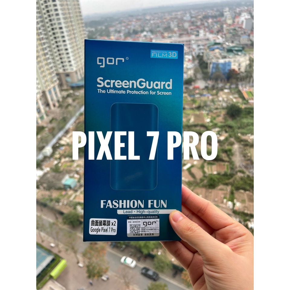 Bộ 2 miếng Dán dẻo cho Google Pixel 7 Pro chính hãng GOR ( 2 mặt trước )
