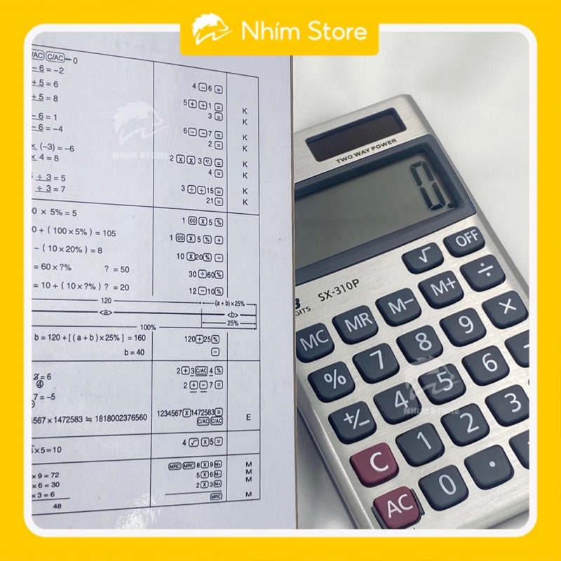 Máy tính học sinh, máy tính bỏ túi SPX 310 Nhím Store dành cho học sinh sinh viên, nhân viên kế toán giá rẻ