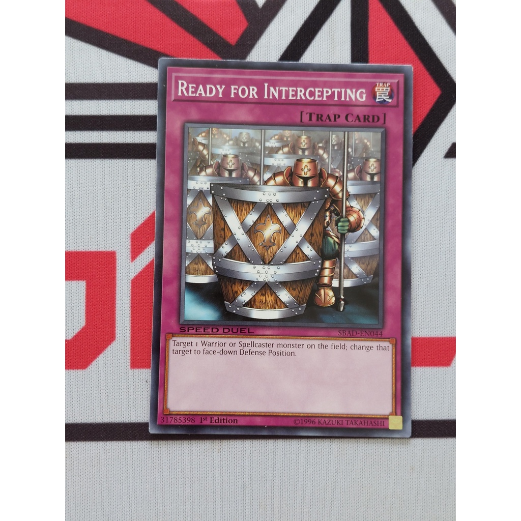 THẺ BÀI YUGIOH Mint90 Trap Ready for Intercepting - Common