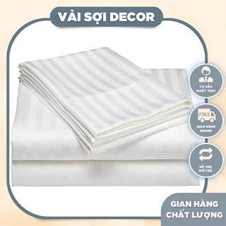 Vải kẻ trắng 3cm khổ 2,4m