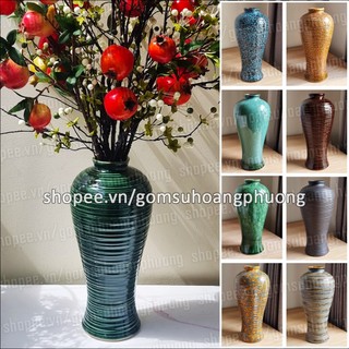 Lọ hoa gốm sứ dáng mai bình cao trên 30cm - Bát Tràng