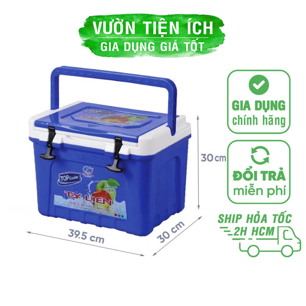 Thùng đá vuông giữ lạnh dung tích 20L Top Cooler có kèm quai xách - Vườn tiện ích