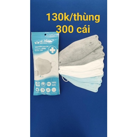 Khẩu trang KF94 người lớn và trẻ em (300 cái)