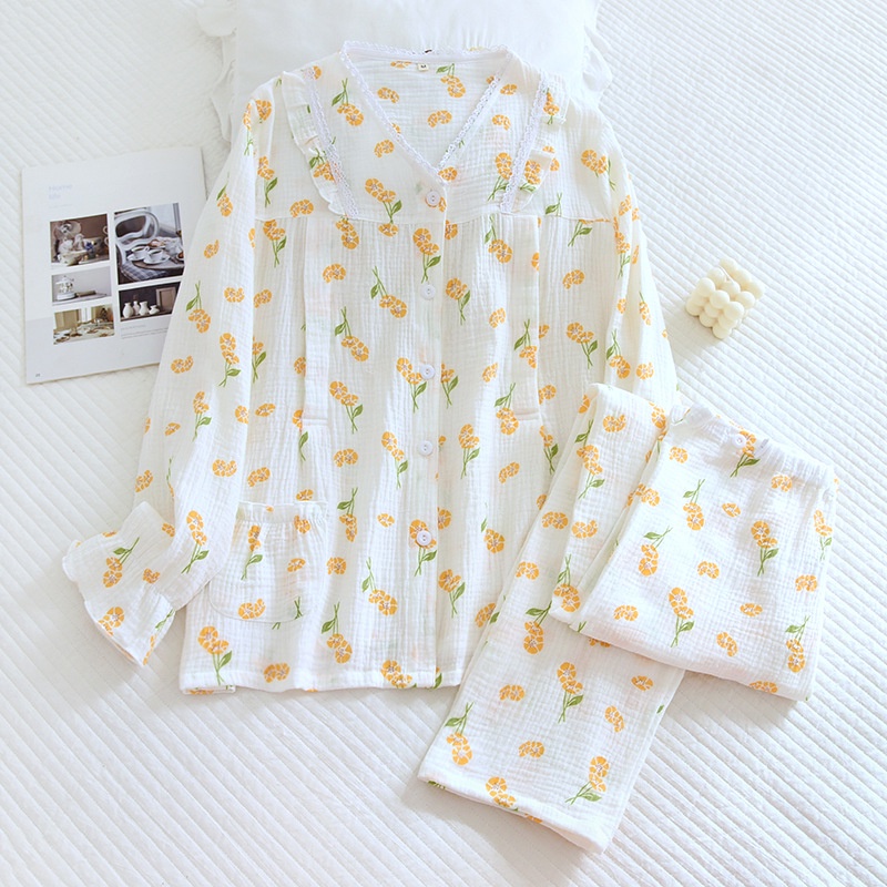 Bộ Pijama mặc bầu và sau sinh xô nhật cao cấp- mẫu hoa hướng dương
