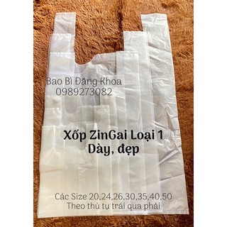 [500gram] Túi xốp có quai hàng zingai loại 1 - loại có hột dày dặn