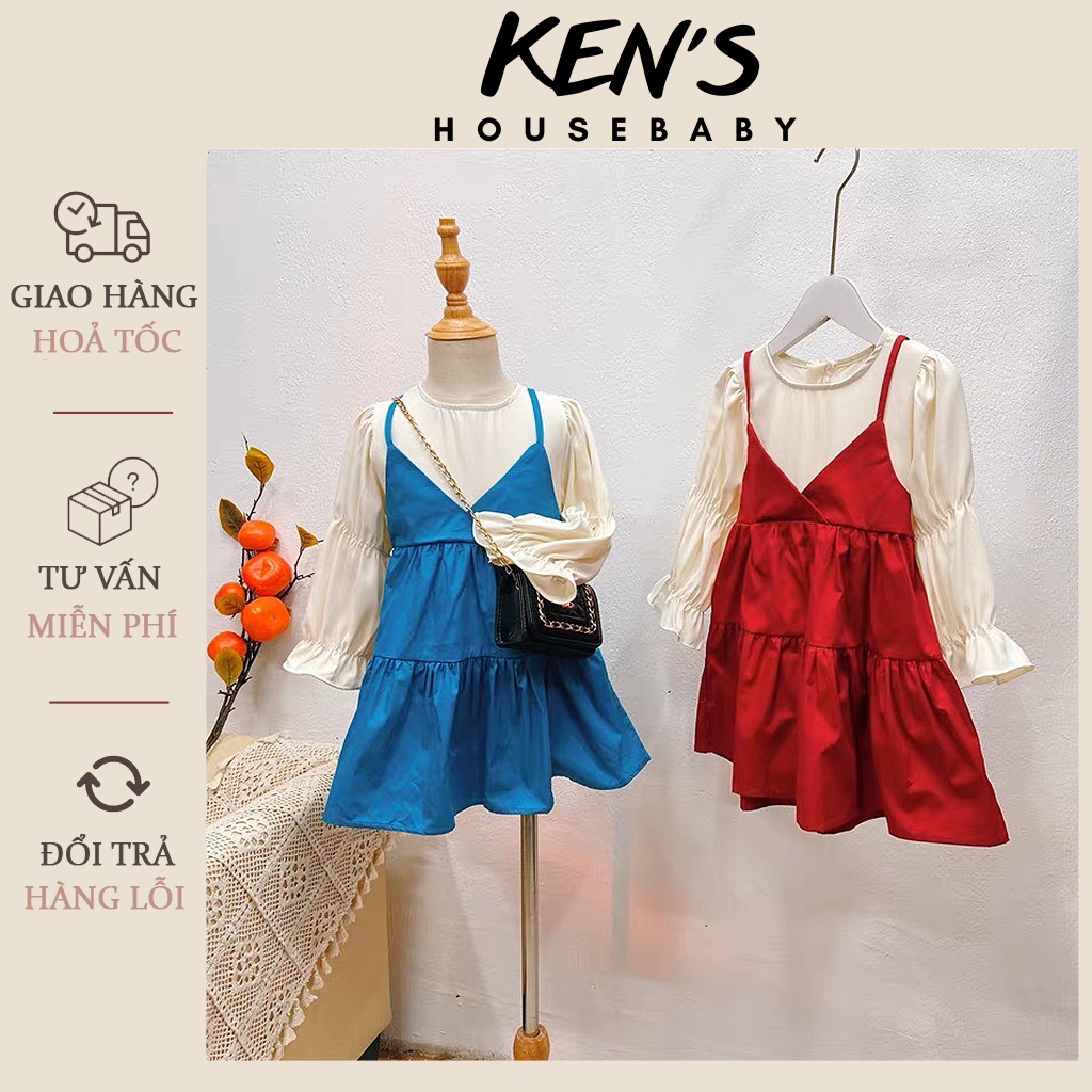 Váy đầm thu đông công chúa HÀNG QC CAO CẤP cho bé gái KEN’S HOUSEBABY siêu đáng yêu MH6203