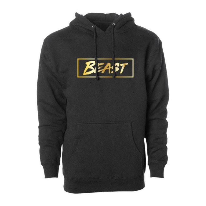 Áo Hoodie Tay Dài Dáng Rộng In Hình Gold MR BEAST MRBEAST