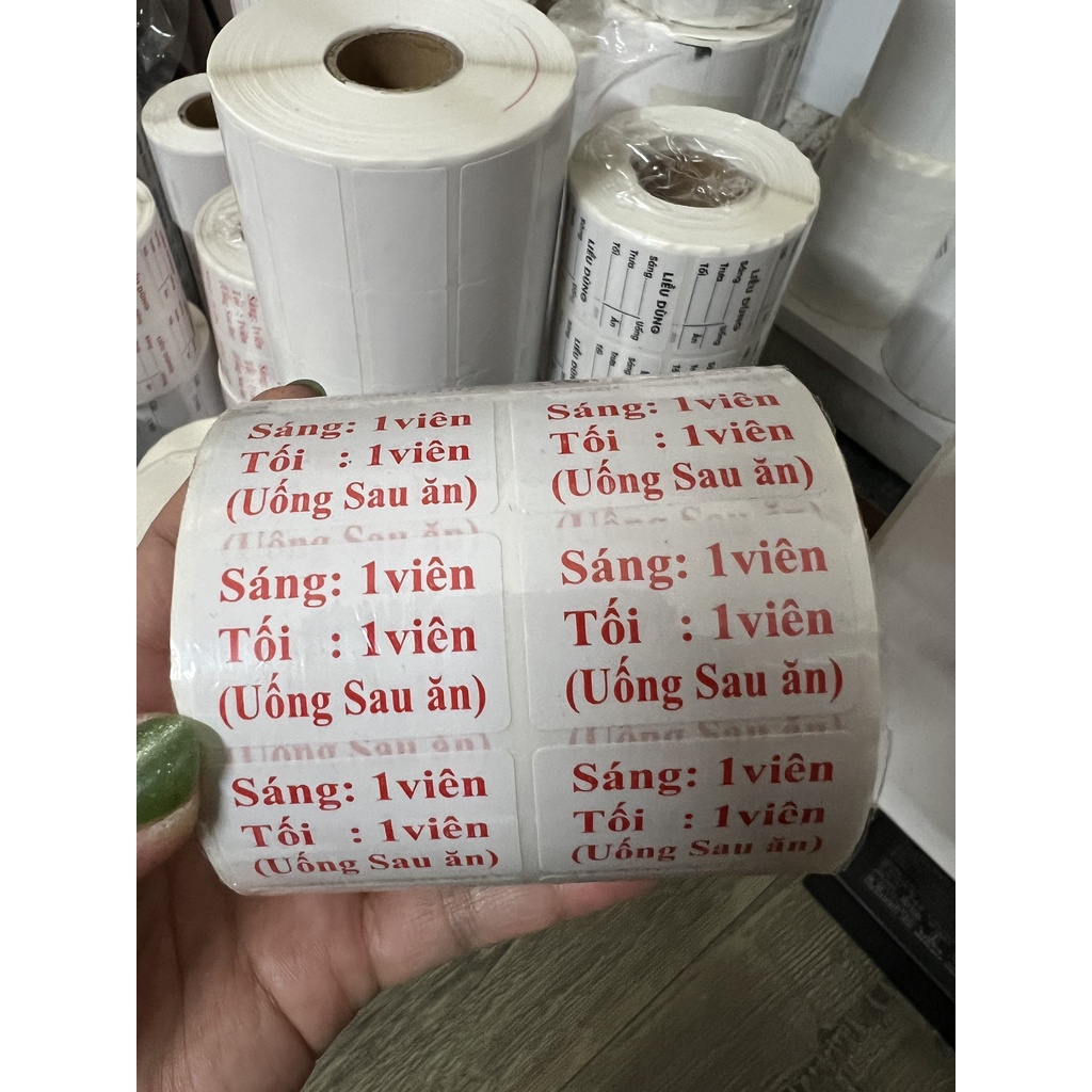 TEM CHIA LIỀU DÙNG - TEM ĐỎ-ĐEN-XANH DƯƠNG 2000 TEM