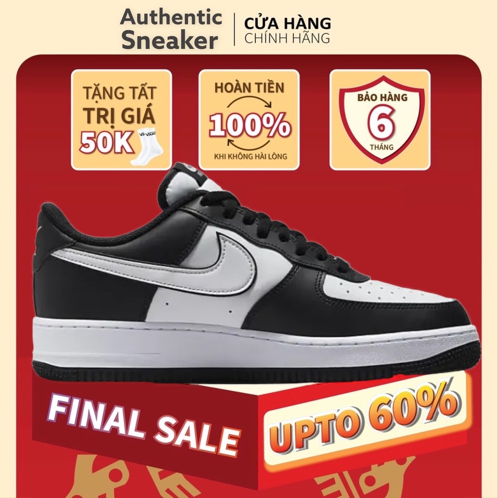 Giày Nike_ Air Force 1 Panda Đen Trắng,Giày AF1 Low Panda Full Box Bill.- hanna9797