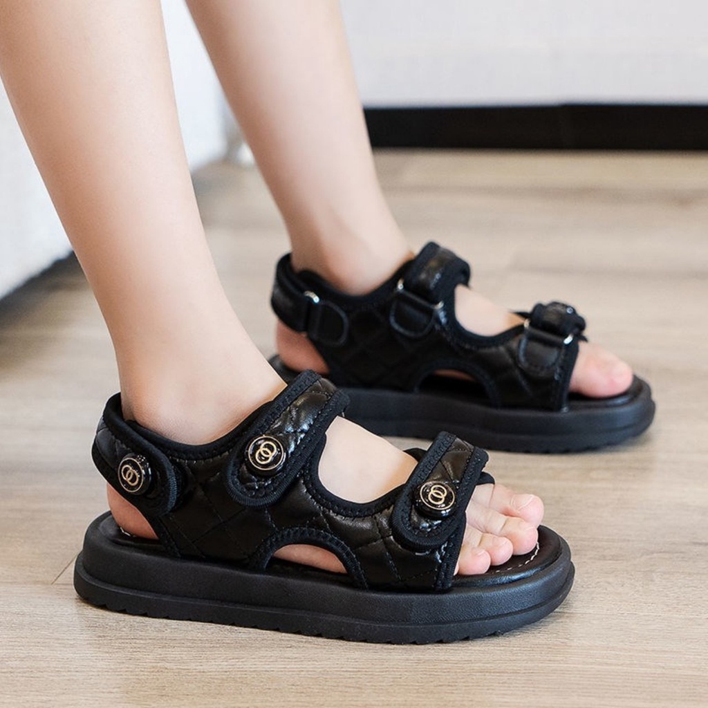 Dép Sandal. Dép Quai Hậu Bé Gái/Bé Trai Quai Dán Đính Khóa Siêu Mềm Nhẹ Phong Cách Thời Trang Đủ Size 24-37 XD101