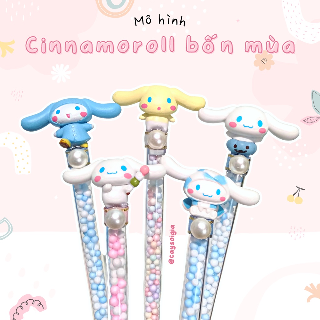 S52 - Bút dao rọc giấy hạt xốp chó Cinnamoroll tí hon bốn mùa dễ thương unbox đơn hàng, cắt sticker băng dán washi tape