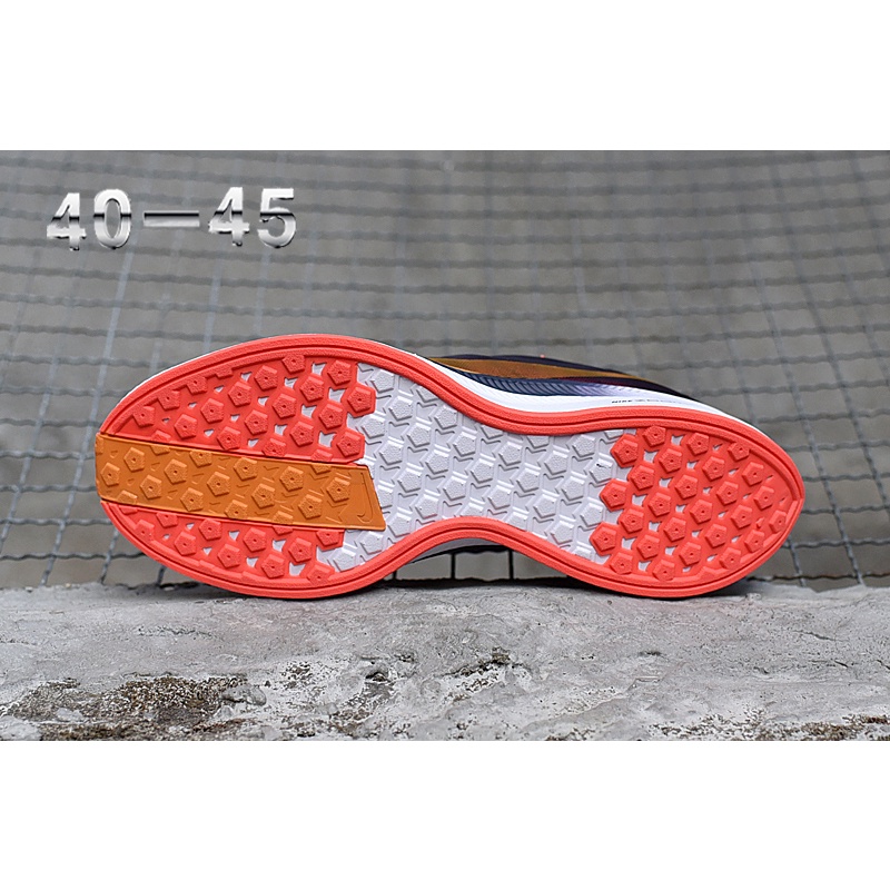 Giày Sneaker Zoomx Pegasus 35 Turbo Blackened Blue/Orange Peel