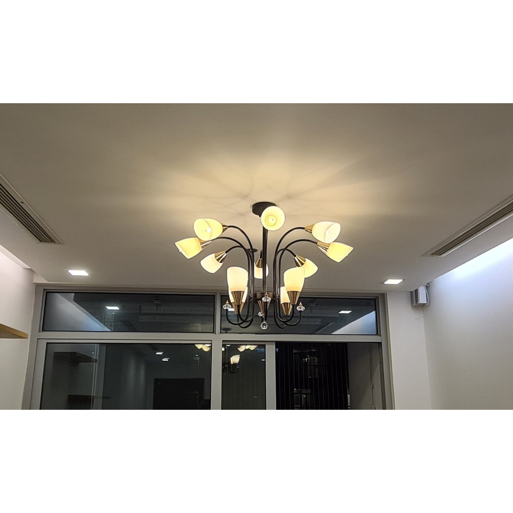 Đèn chùm Đèn Thả Trần tay TUYLIP 12-15 cánh trang trí phòng khách, phòng ngủ, bàn ăn