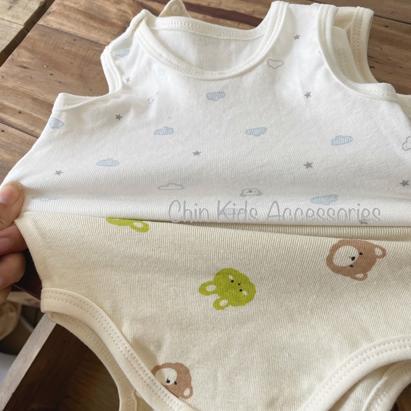 Body ba lỗ cho bé trai vải cotton mềm mại
