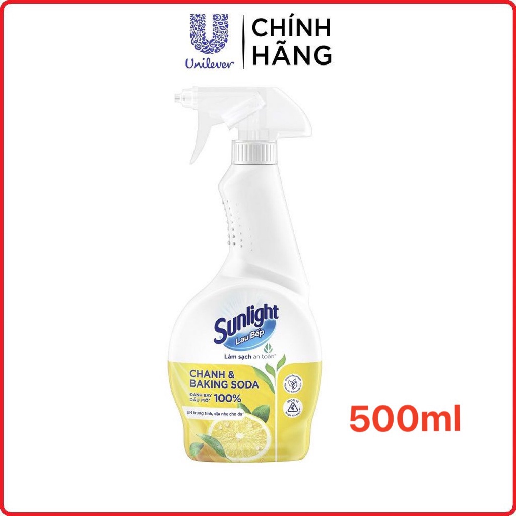 Nước lau kính, lau bếp đa năng Sunlight 500ml/ 520ml