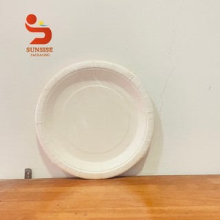 Dĩa giấy trắng 19cm- 10 cái/bịch