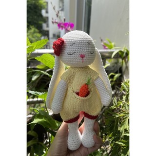 Thú len handmade-Thỏ tai dài đáng yêu-@bellascrochet_corner